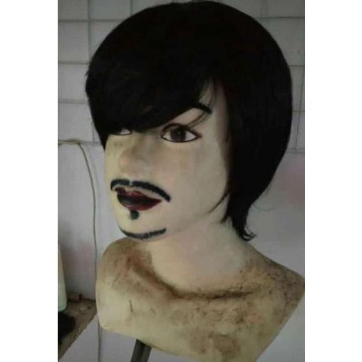 wig pria / rambut palsu pria pendek mulet rambut palsu pria belah tengah