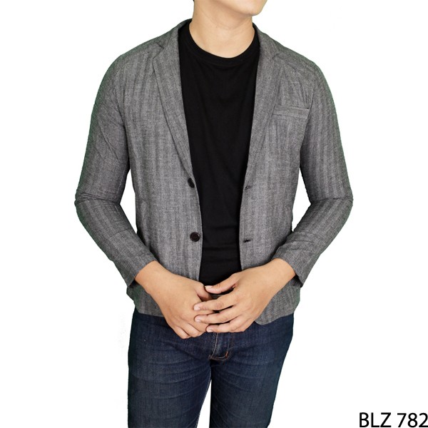 Blazer Modis Pria Katun Abu – BLZ 782