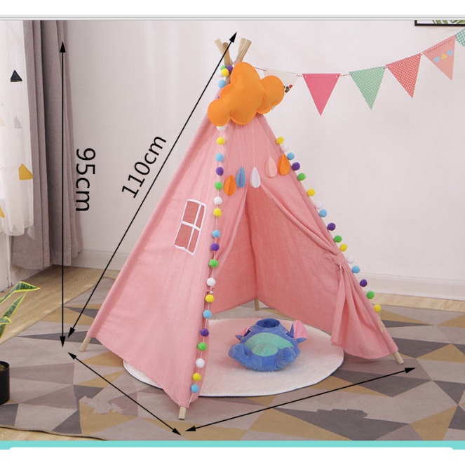 Teepee Tent untuk anakumur 1-5 thn