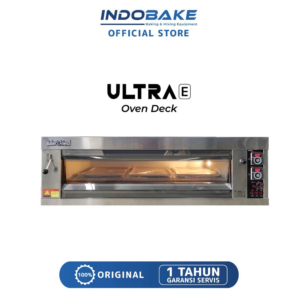Baker's Friend Ultra E - Oven Deck Automatic Gas / Oven Roti Cake Kue / Mesin Oven Deck Kapasitas 2 Loyang dan 3 Loyang