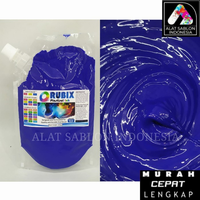 

Bagus Tinta Sablon Plastisol Rubix Royal Blue Biru Royal 200Gr Bagus