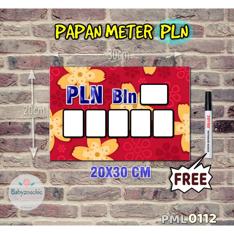 

Zoe Papan Meter Listrik PLN PAM motif Unik - Floral 12