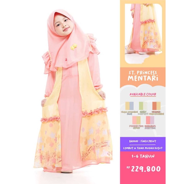 St princess mentari Bani batuta/gamis anak/gamis Rabbani/Bani batuta/gamis anak lucu