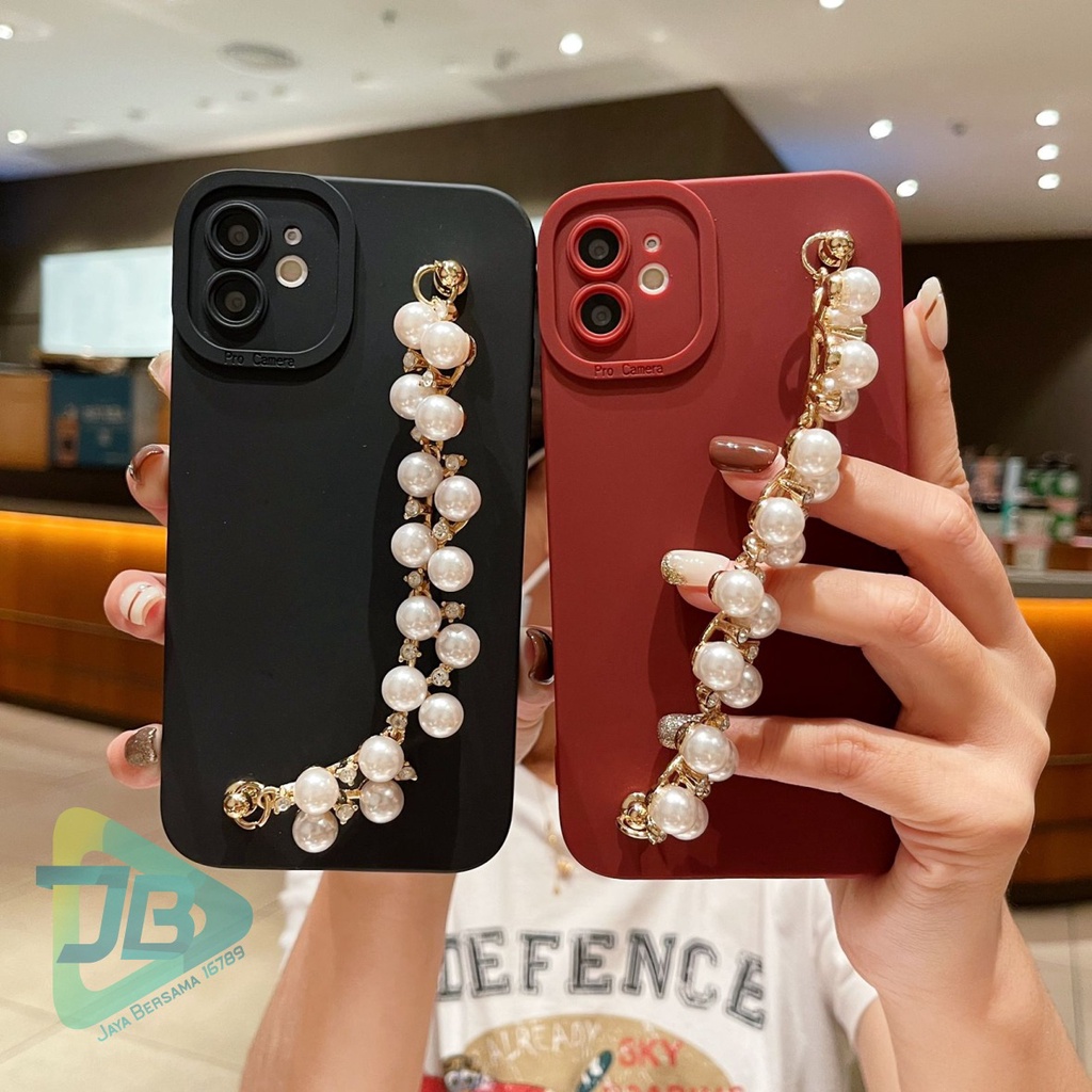SOFTCASE SILIKON PROCAMERA RANTAI MUTIARA FOR ALL TYPE OPPO VIVO SAMSUNG REALME XIAOMI IPHONE JB5716