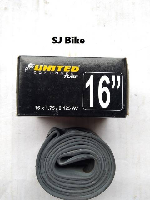 BAN DALAM SEPEDA 16  X 1.75 - 2.125 UNITED ( AV )