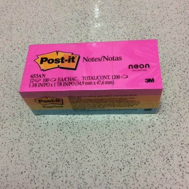 

Post It 3M 653 Warna / Notes Penanda Buku Warna