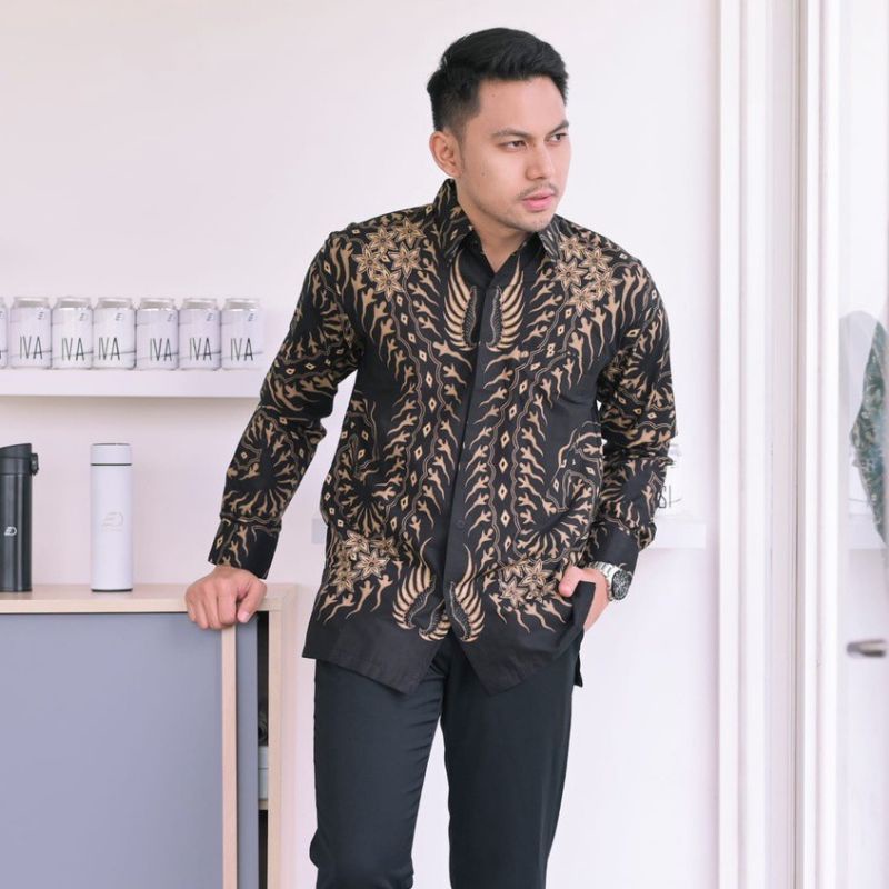 Kemeja Batik Pria Anyar Casual Modern Lengan Panjang Modis Soloan Batik Pria Kantor TjGrup Official Big Size M L XL XXL Batik Pria Kantor