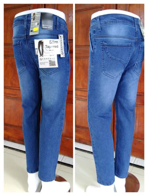 Celana jeans denim strecth panjang pria model terbaru bisa COD