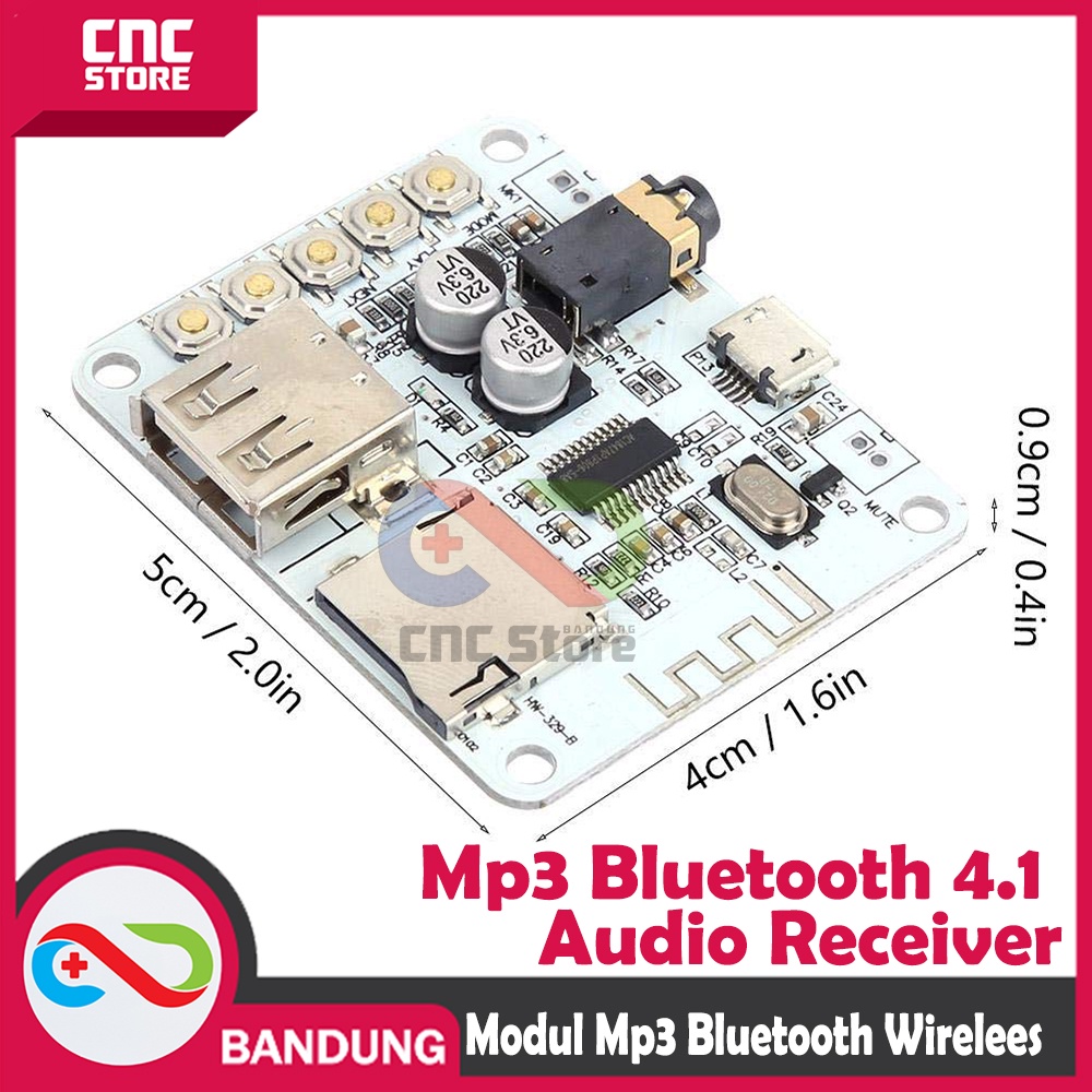 MP3 WIRELESS BLUETOOTH AUDIO RECEIVER BOARD MODULE WITH USB TF CARD