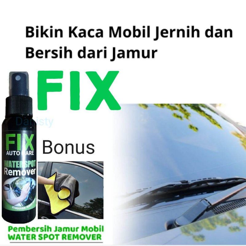 Pembersih jamur kaca mobil FiX auto care penghilang jamur kaca daun talas