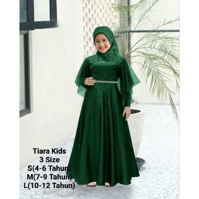 Pakaian Gamis Anak Perempuan Terbaru Maxi Tiara Kids 4-12 Tahun Matt Moscrepe Import Good Quality