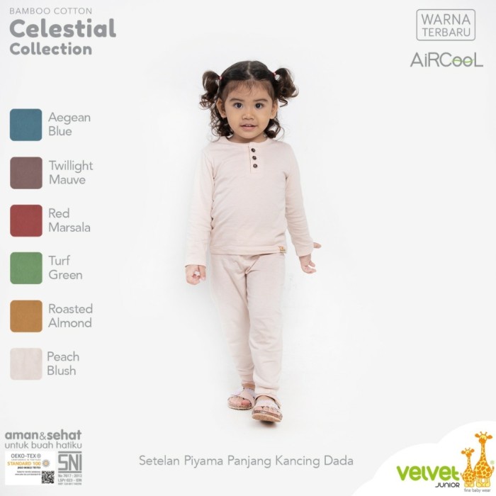 VELVET Junior Celestial Collection Setelan Panjang Set Piyama Anak