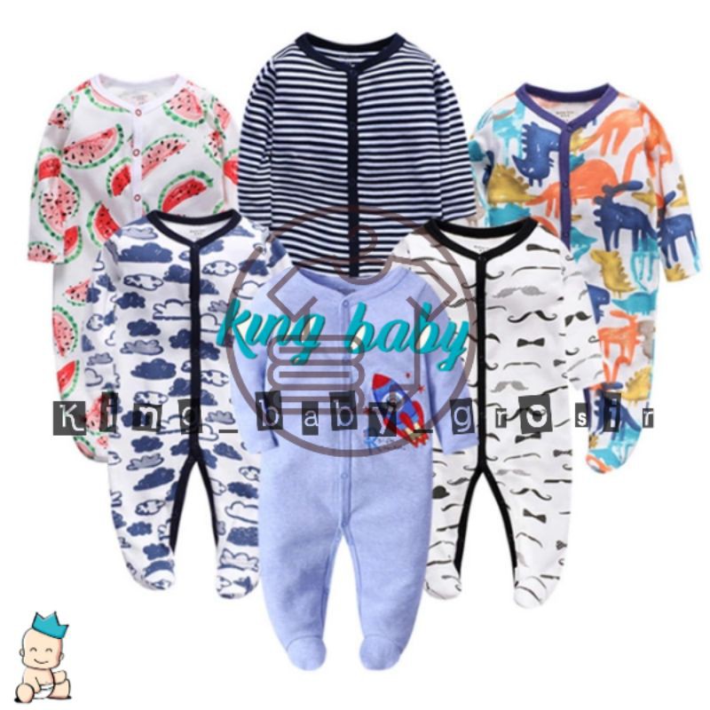 Sleepsuit 3in1 / sleepsuit baby 3pcs / sleepsuit tutup kaki