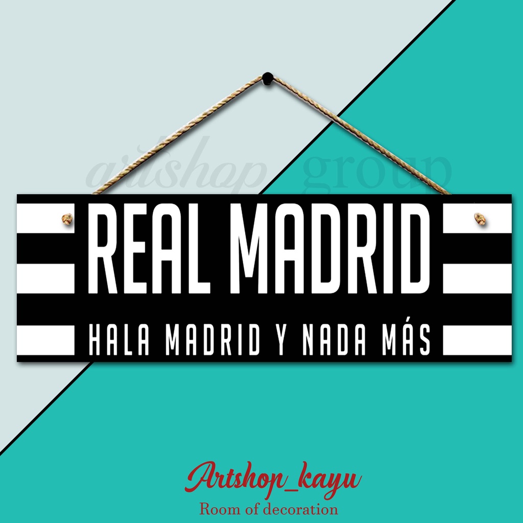 Hiasan DINDING pintu pajangan pintu shabby walldecor poster kayu. pajangan rumah dekorasi REAL MADRID