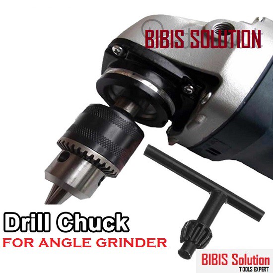 Kepala Bor 10 mm Pengubah Mesin Gerinda ke Bor Kepala Bor Gerinda Drill Chuck For Angle Grinder