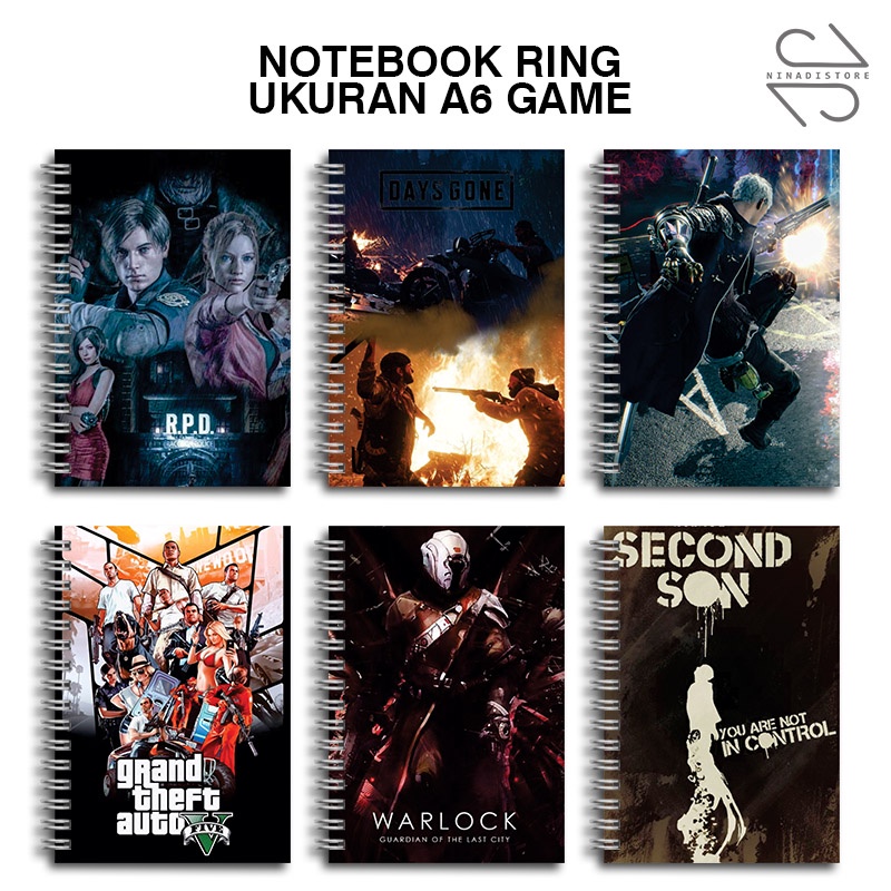 

(BELI 6 GRATIS 1)Buku Tulis Catatan buku notebook buku diary Notebook Ring Spiral A6 60 Lembar koleksi gambar game part5