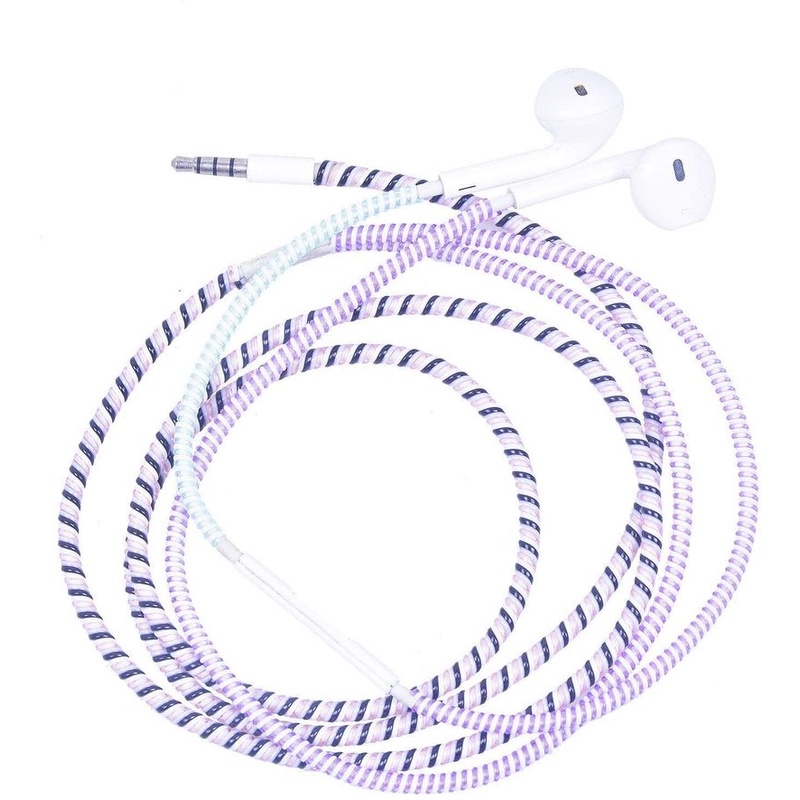 1.2M Multifunction  Spring Wire Cord Rope Protection /  Earphone Cable Winder / Data Line Protector Cover / USB Charging Cable  Wire Cord Rope Protector