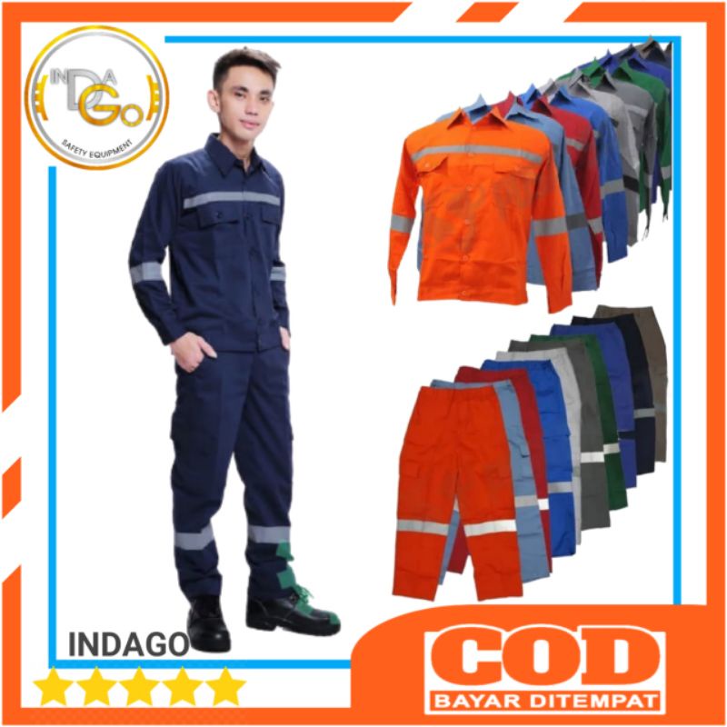 Wearpack Safety Setelan Baju Celana - Seragam Safety K3 Officer