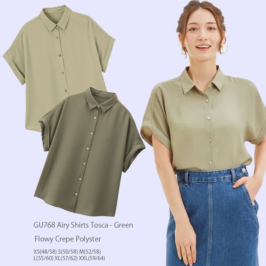 BLOUSE WANITA UNIQLO GU AIRY SHIRTS GU768 AIRY SHIRT-8