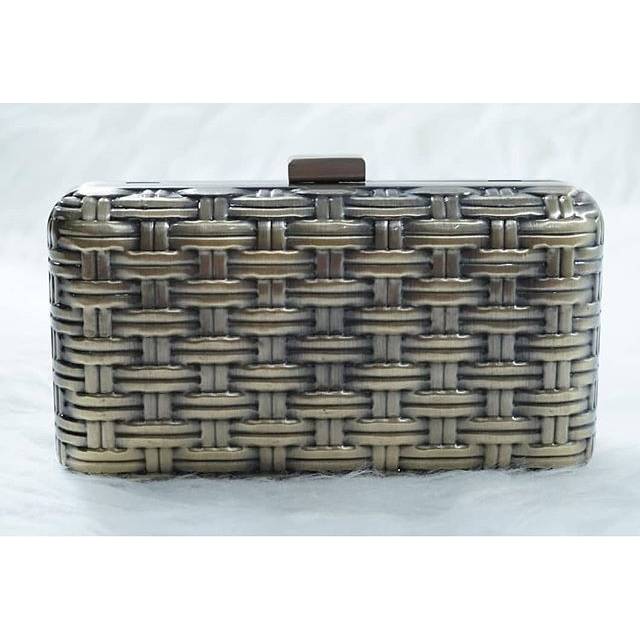 clutch anyaman ori red flare hand clutch prewed hooligan pyro metal gold mini bag party acara nikah