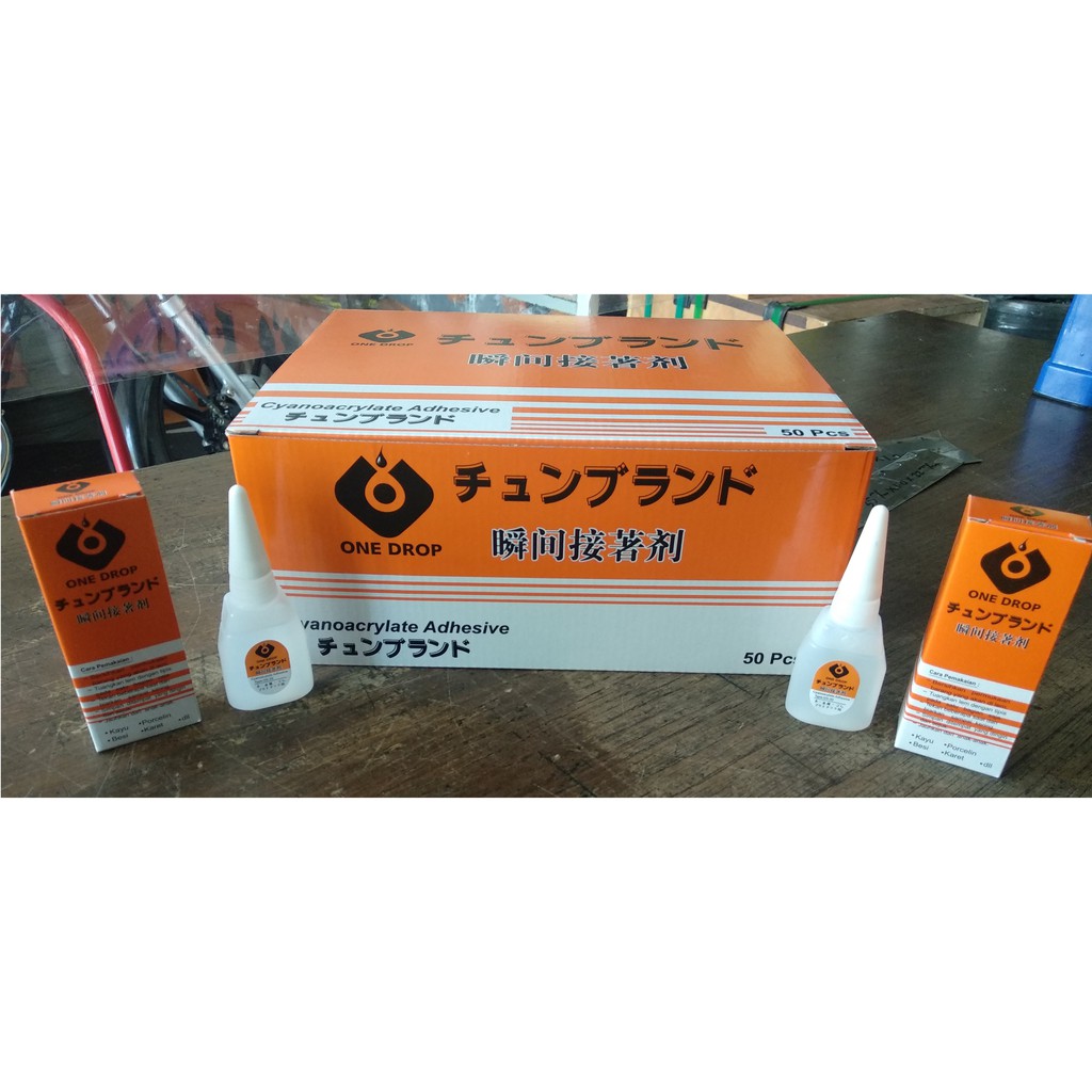 

Lem Super Sianoakrilat merk One Drop (isi 50pcs)