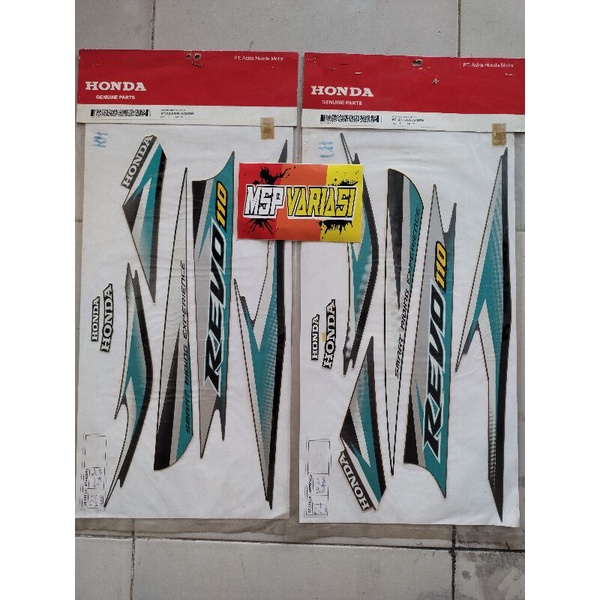 Striping List Stiker Honda Revo Absolute abu abu silver Hitam Original AHM ( 871X0 KWW A50ZDL dan 87