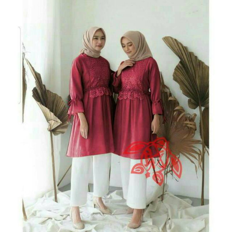 Setelan celana brukat ayudiaset // setelan runden brokat // set brokat celana