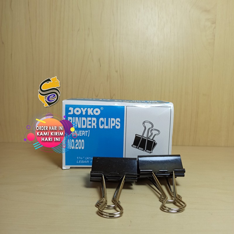 

Binder Clip Joyko No 200 / Penjepit Kertas