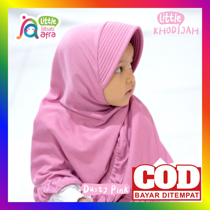 Hijab Instan Anak Perempuan Sekolah Tk Sd 2 Tahun Bahan Kaos Adem Premium Warna Dusty Pink Jilbab Af