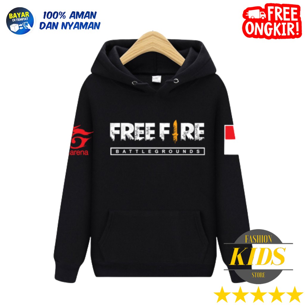 SWEATER FREE FIRE ANAK JAKET FREE FIRE ANAK Sweater Anak cowok Sweater Hoodie Free Fire jaket gamers