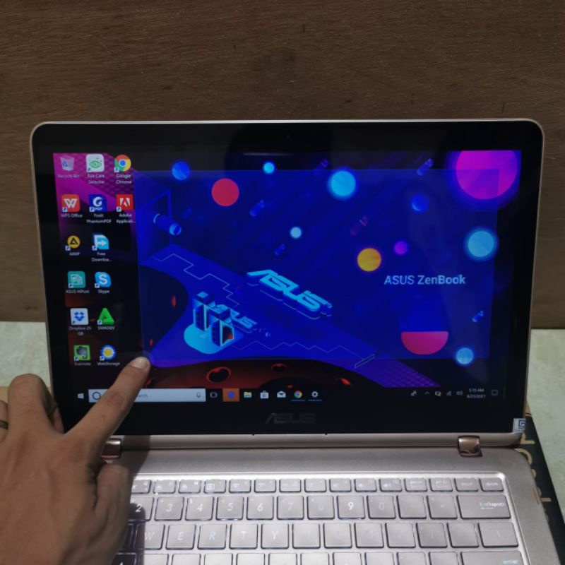Laptop Asus Zenbook UX360U Core i7-7500U Gen 7 Ram 16gb Ssd 512Gb SSD Layar Flip Touchscreen Tab 360
