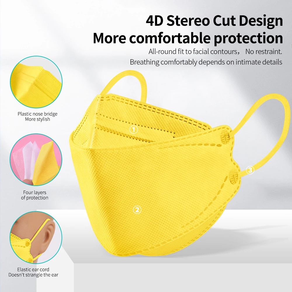 MASKER KF94 ISI 10PCS 4ply MEDIS EVO KF 94 10 PCS WARNA WARNI KUNING HITAM PUTIH COKLAT MERAH ABU BI