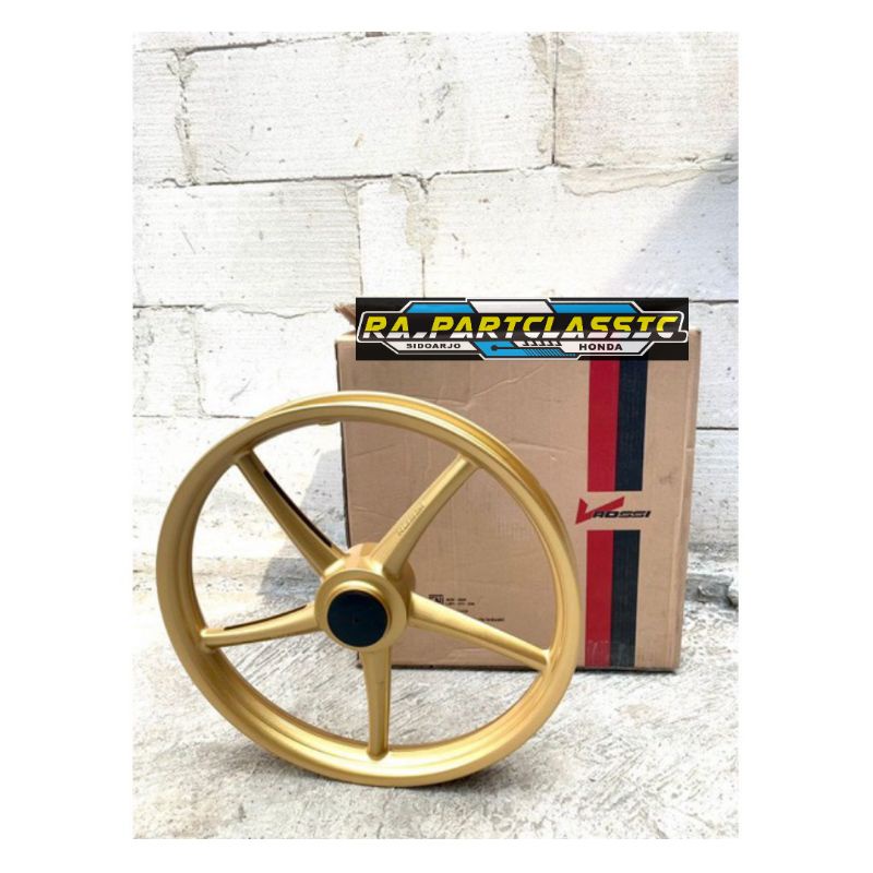 VELG DEPAN V'ROSSI COPY RCB UK 160 RING 17 WARNA GOLD MURAH