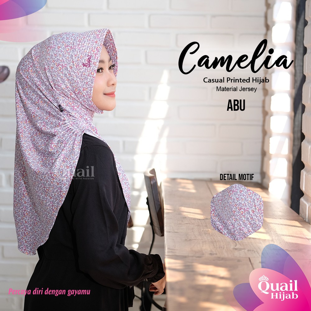 CAMELIA HIJAB MOTIF QUAIL - HIJAB INSTAN | ORIGINAL QUAIL