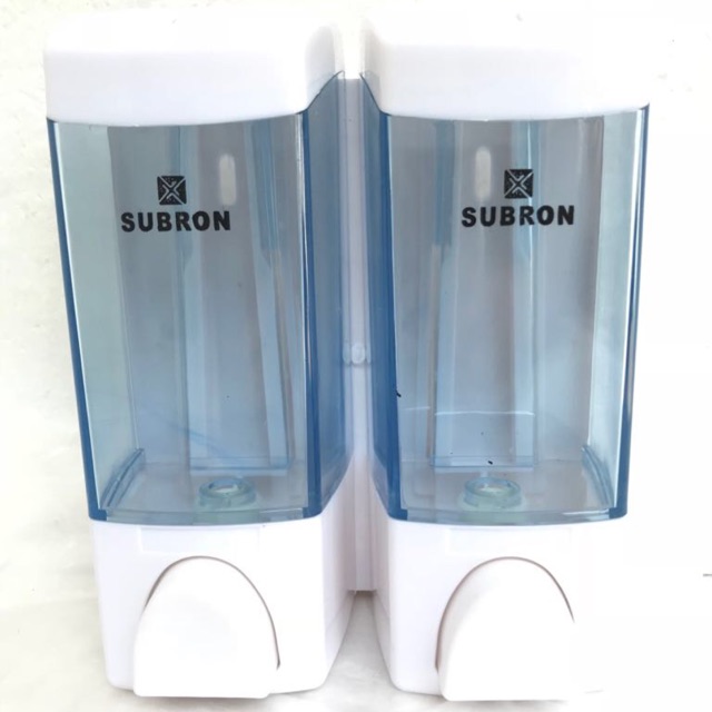 Soap dispenser double tempat sabun cair plastik tebal 300ml*2 / 600ml s912