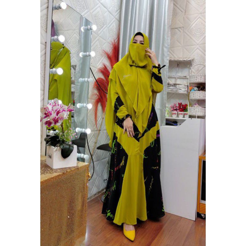 ready gamis syar'i syari dress aisun aisyun set ORI original yodizein