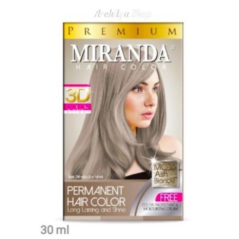 Miranda Hair Color (Cat Rambut Permanen) MC16 Ash Blonde 30ml