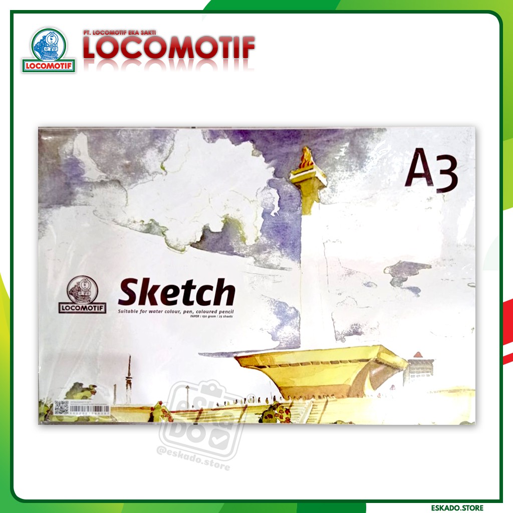 Sketchbook / Buku Sketsa / Buku Gambar Locomotif A3 Sketch book