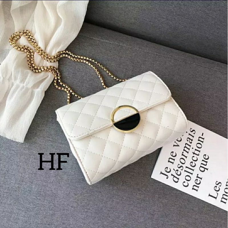 HF FT 02 - Tas Selempang Wanita modern kunci kramic bulat