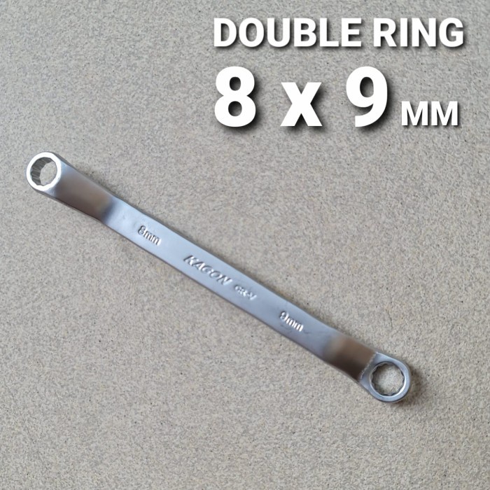 Kunci Double Ring KAGON CRV 8x9 MM