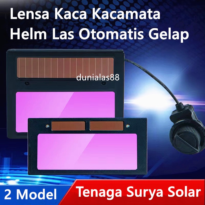 Lensa Kaca Kacamata Helm Las Otomatis Gelap Auto Darkening Welding Tenaga Surya Solar