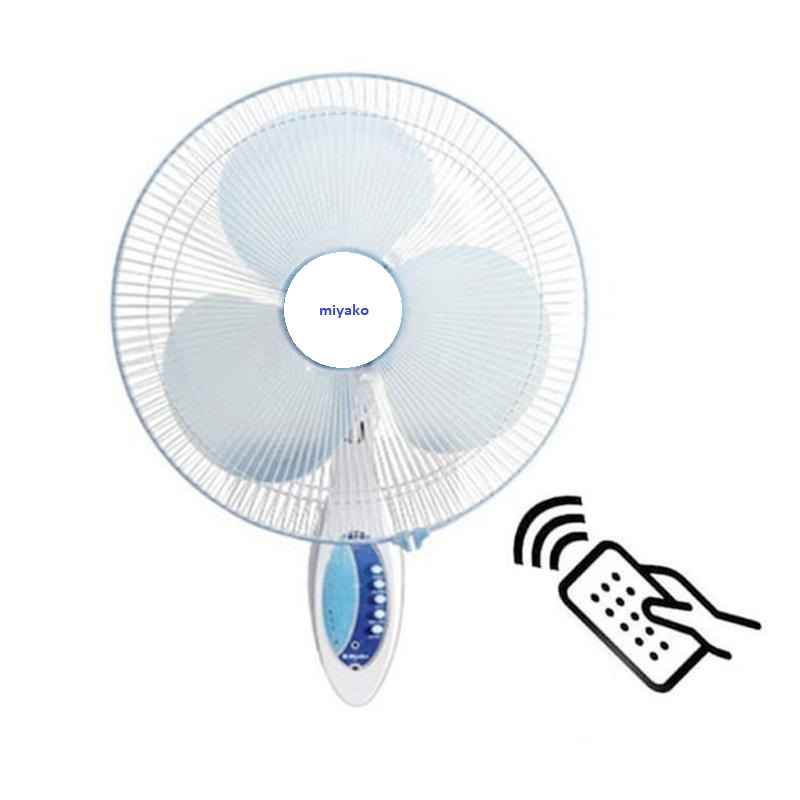 Kipas Angin Dinding / Wallfan Miyako 1689 Remote Garansi  Resmi