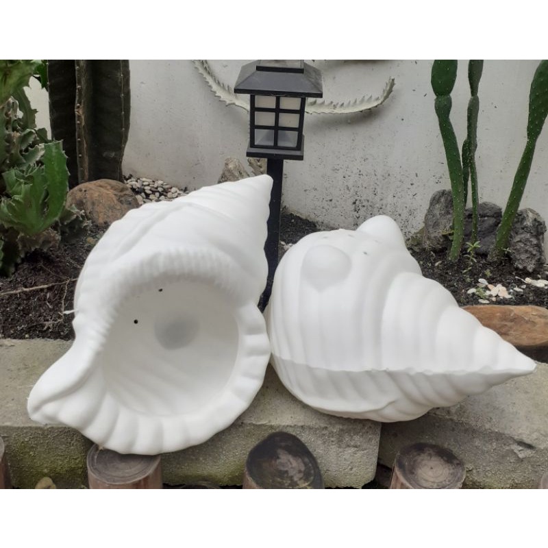 Pot Keong Putih | pot batu | pot aesthetic | home decor | pot hias