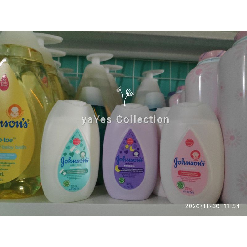 Johnsons baby lotion 100ml bedtime ungu pink jonson johnson johnson's botol bayi perawatan tubuh