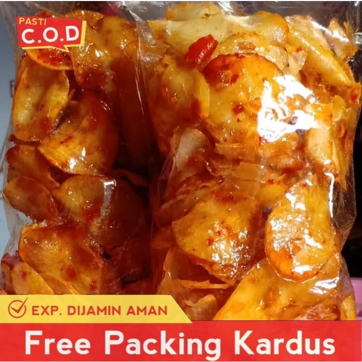 

CAMILAN GROSIR KERIPIK SINGKONG PEDAS LENGKET SNACK KILOAN 125 GRAM