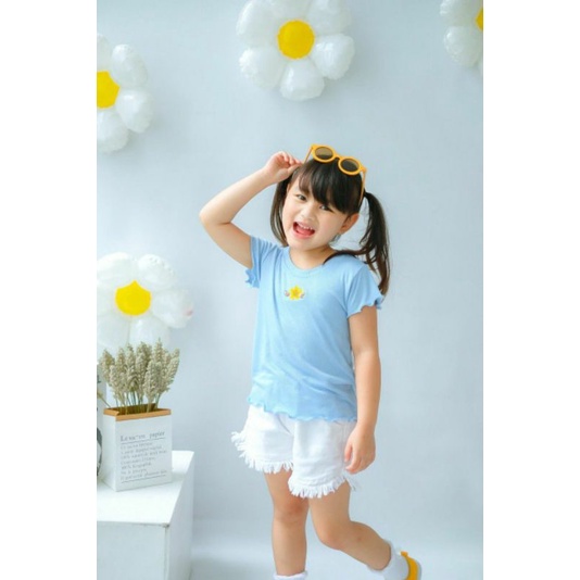 ARA TOP 1-5TAHUN KAOS ANAK PEREMPUAN BAHAN RIB