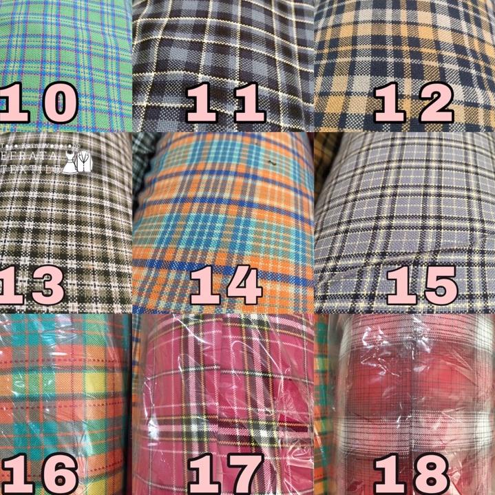 (LANGSUNG ATC..) KAIN KATUN KOTAK KOTAK SERAGAM SMP SD SMA