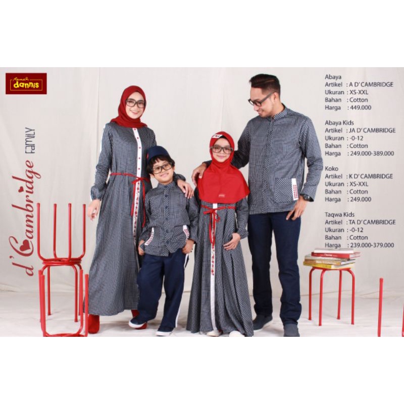 DANNIS Gamis Koko Sarimbit D' Cambridge