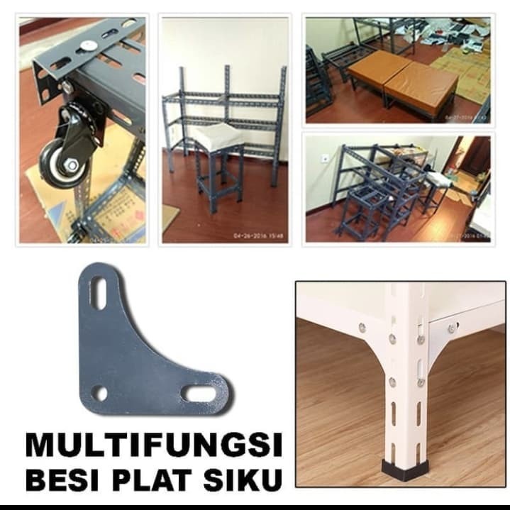 PLAT SIKU LOBANG / PLAT SEGITIGA / BAUT SEGITIGA RAK BESI / PLAT SIKU / BESI PLAT SIKU