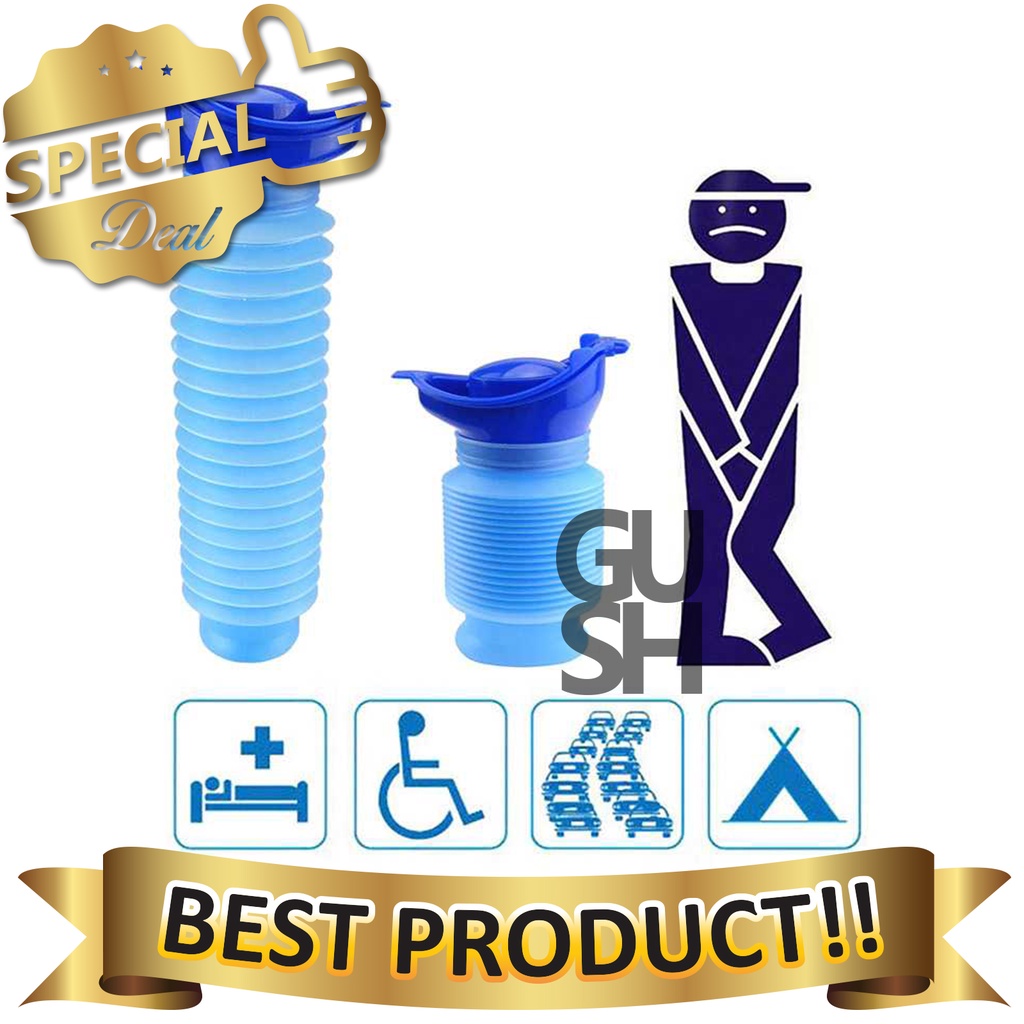 Pispot Urinal Pria Wanita Botol Pispot Pipis Lipat Darurat Pria Wanita Pispot Kencing Lipat Dewasa 7